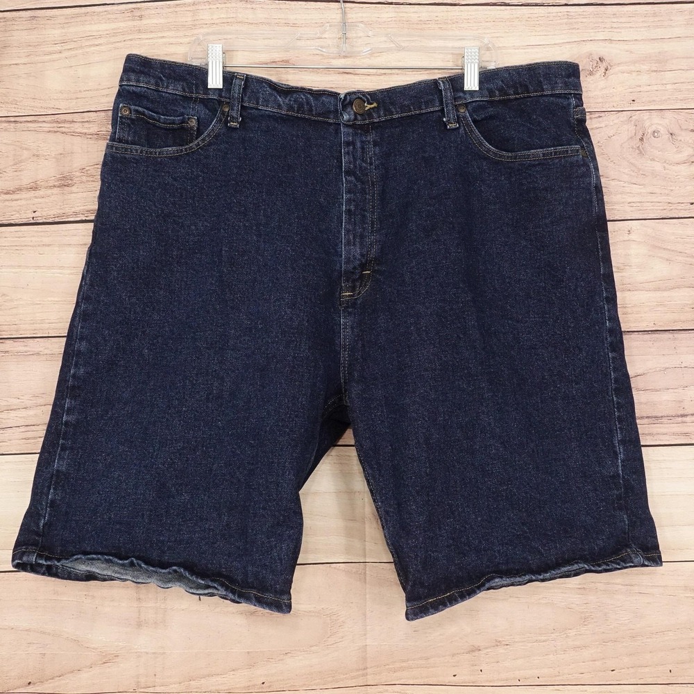 Wrangler Shorts Mens 42 Blue Denim Cotton Spandex Stretch Bermuda 10 Inseam